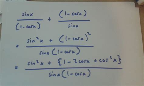 cosx 1 sinx 1 sinx cosx|1 cosx sinx formula.